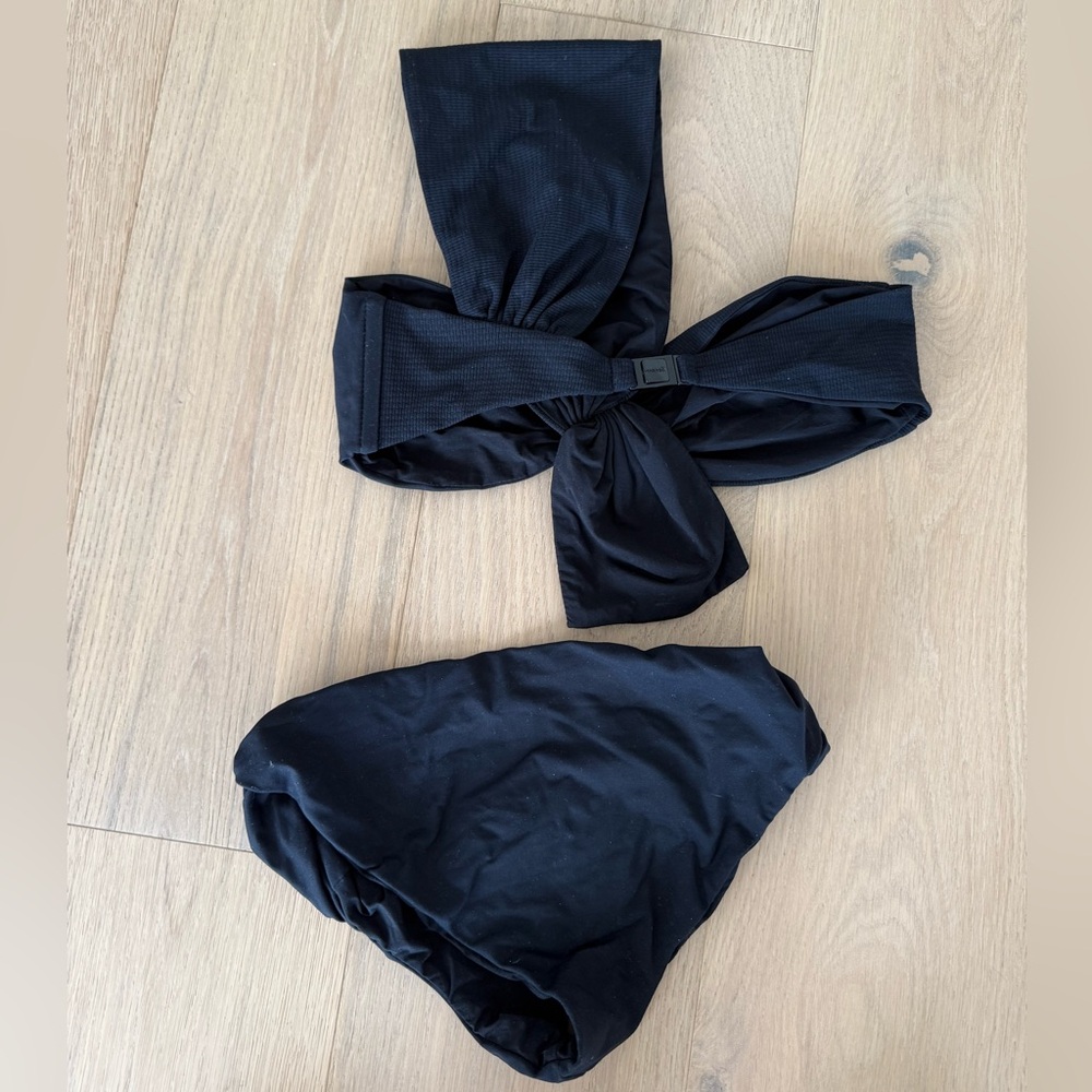 Marysia Swim Black venice knot tie one shoulder Bikini (size S top & M bottoms) - Picture 7 of 11
